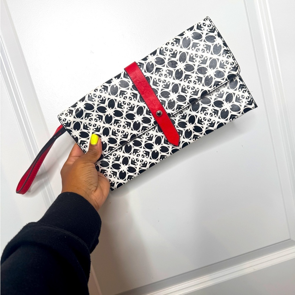 The Limited Red White Black Clutch Wristlet Wallet